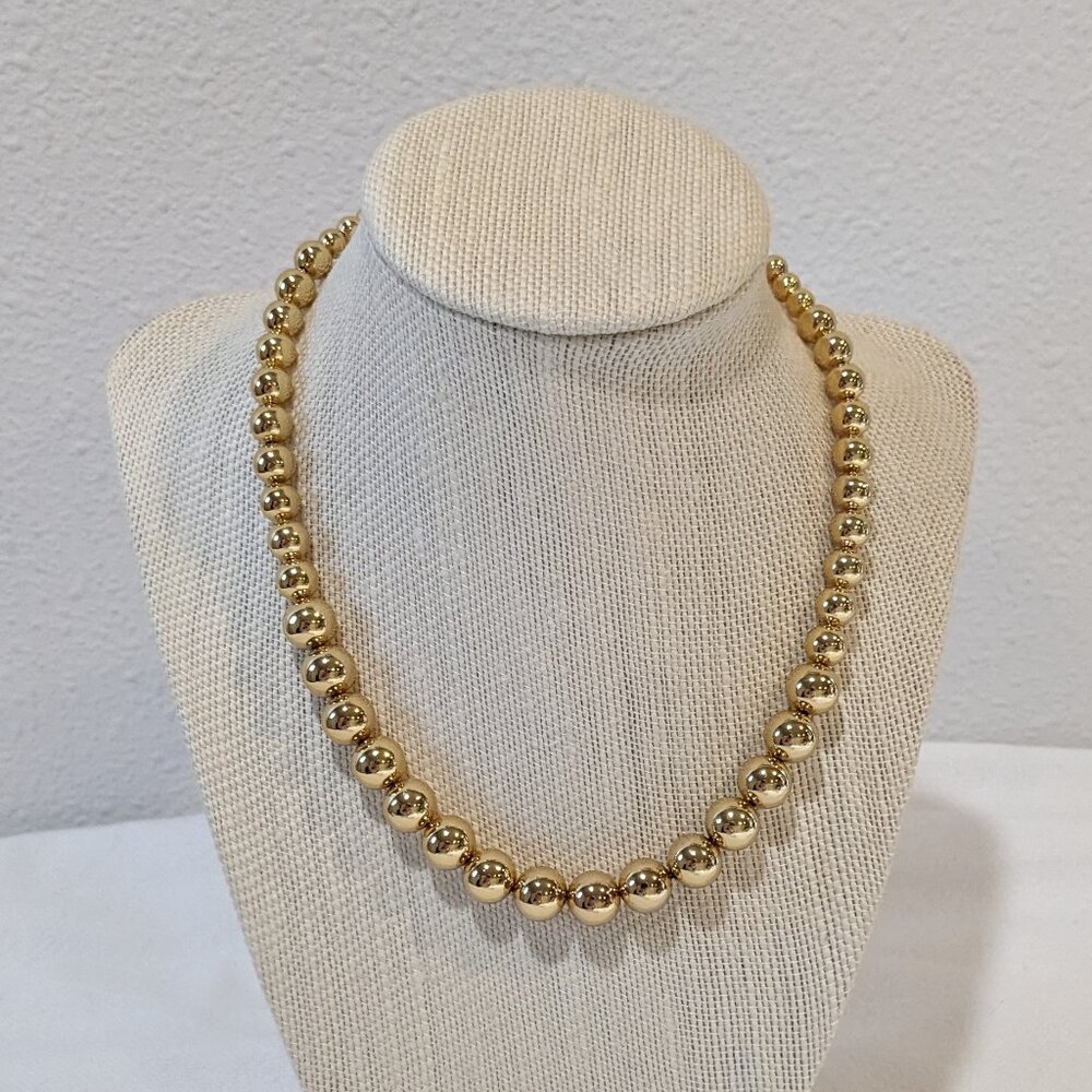 Bracha Gold Beaded Ball Chain Necklace
